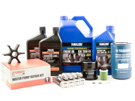 Yamaha 100 Hour Service Maintenance Kit with Cooling - Yamalube 20W-40 - F150 - F150A - F150B - 2006-Current Cheap